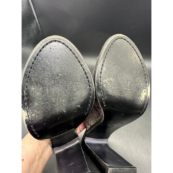 Rag & Bone Snake Print Block Heel Mules Size 38 US 7.5-8 - Picture 10 of 11